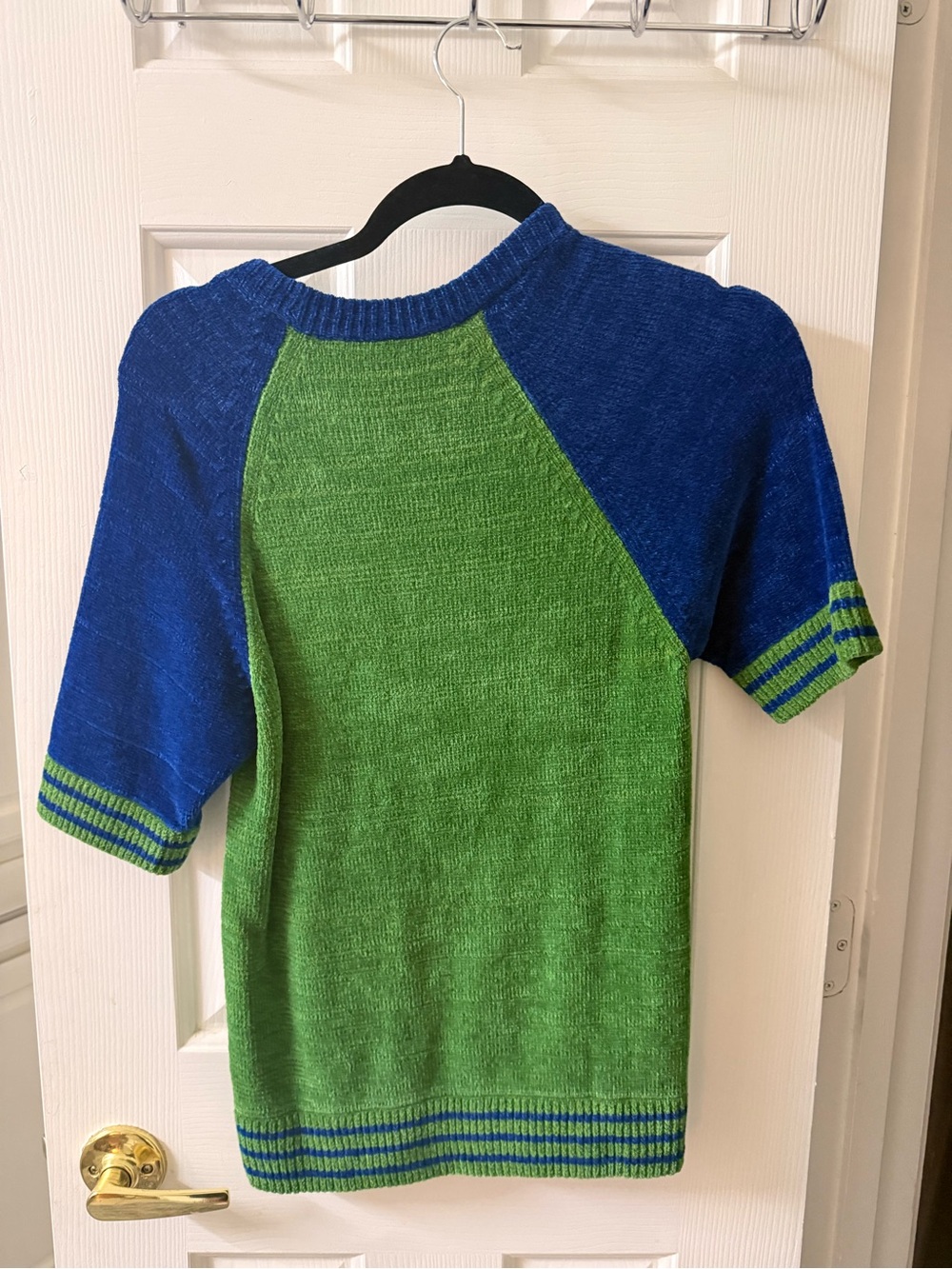 Marni Green & Blue Flower Knit Top with Orange Accent - Picture 3 of 3